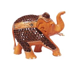 wood jalee elephant antique finish