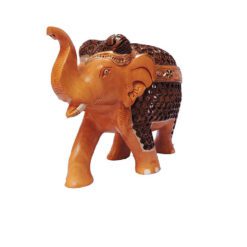 wood jalee elephant antique finish