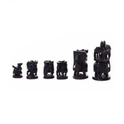 Hand Carved Wooden Chess Set | Indian Royal Maharaja Edition - Image 4