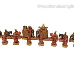 elephant theme chess sets red
