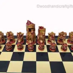 chess king and queen red