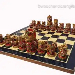 chess king and queen side view