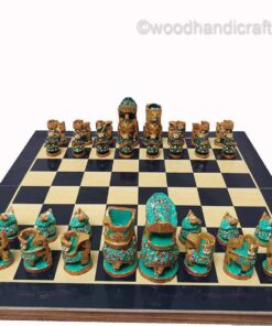 Indian chess pieces side