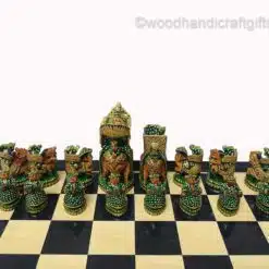 wooden chess set painted
