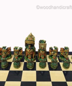 wooden chess set painted