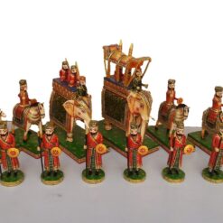 Indian Maharajah bone chess pieces