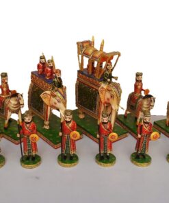 Indian Maharajah bone chess pieces