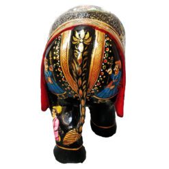 wooden hand painted elephant