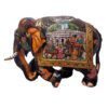 wooden hand painted elephant