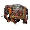 wooden hand painted elephant