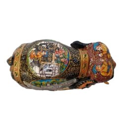 wooden hand painted elephant