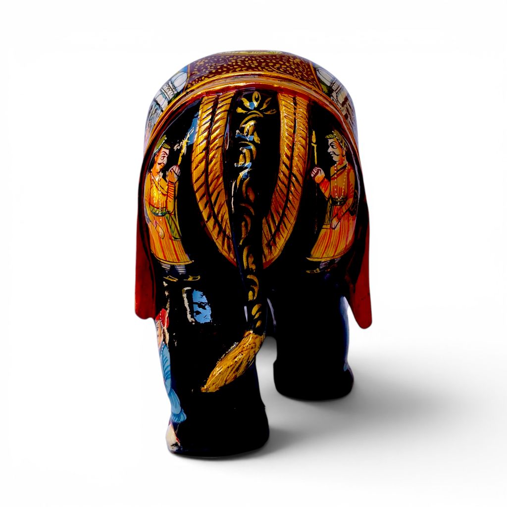 Hand-Painted Wooden Elephant Figurines - Image 8