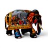 Hand-Painted Wooden Elephant Figurines