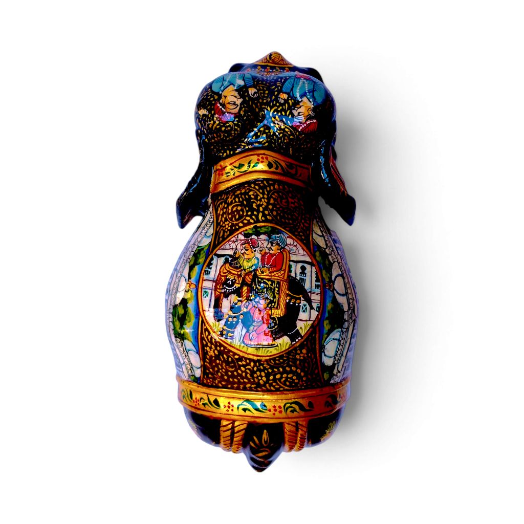 Hand-Painted Wooden Elephant Figurines - Image 7