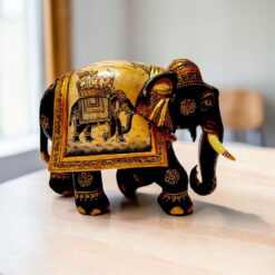 Carved Wooden Elephant - Handcrafted Decor & Unique Gifts