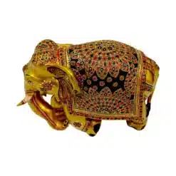 wooden painted elephant right side with painting art