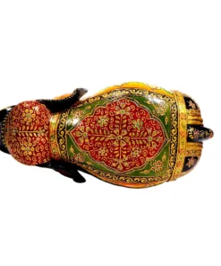 wooden elephant flower deign on upper top of elephant