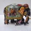 Colorful Indian hand-painted elephant figurine showcasing traditional craftsmanship and cultural storytelling art.