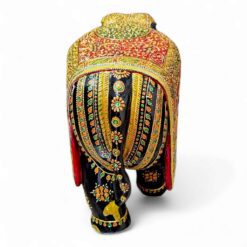Back side painting design on elephant statue and tell painted