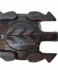 wooden turtle bottom side carving design