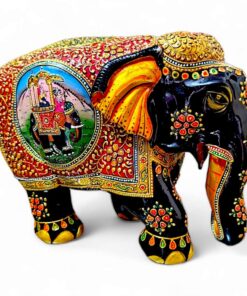 wooden elephant Ambari painted on elephant body part