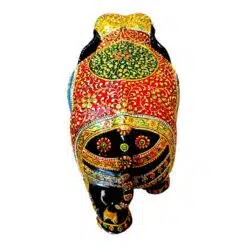 back side painting wooden elephant showpieces