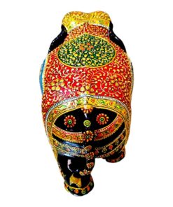back side painting wooden elephant showpieces