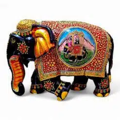 wooden elephant showpieces hand painted