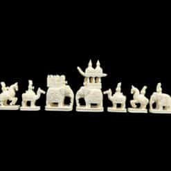bone maharaja chess pieces white