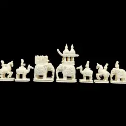 bone maharaja chess pieces white