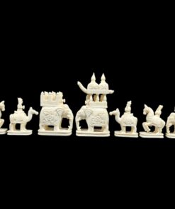 bone maharaja chess pieces white