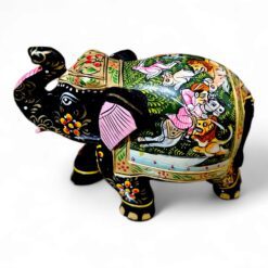 Decorative Indian elephant figurine with intricate colorful patterns