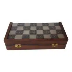 wooden chess set storage box