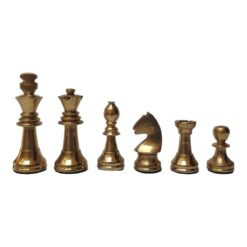 Golden finish brass six chess pieces