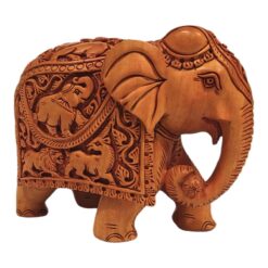 kadam wood handmade wooden elephant carving