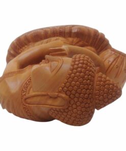 Carved wood Buddha murti upper side carving