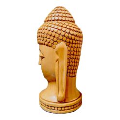 wooden Buddha head hand craved right side ear