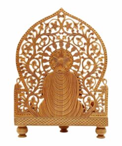 Hand carved sitting stand for Buddha, statue back side fine flower carving