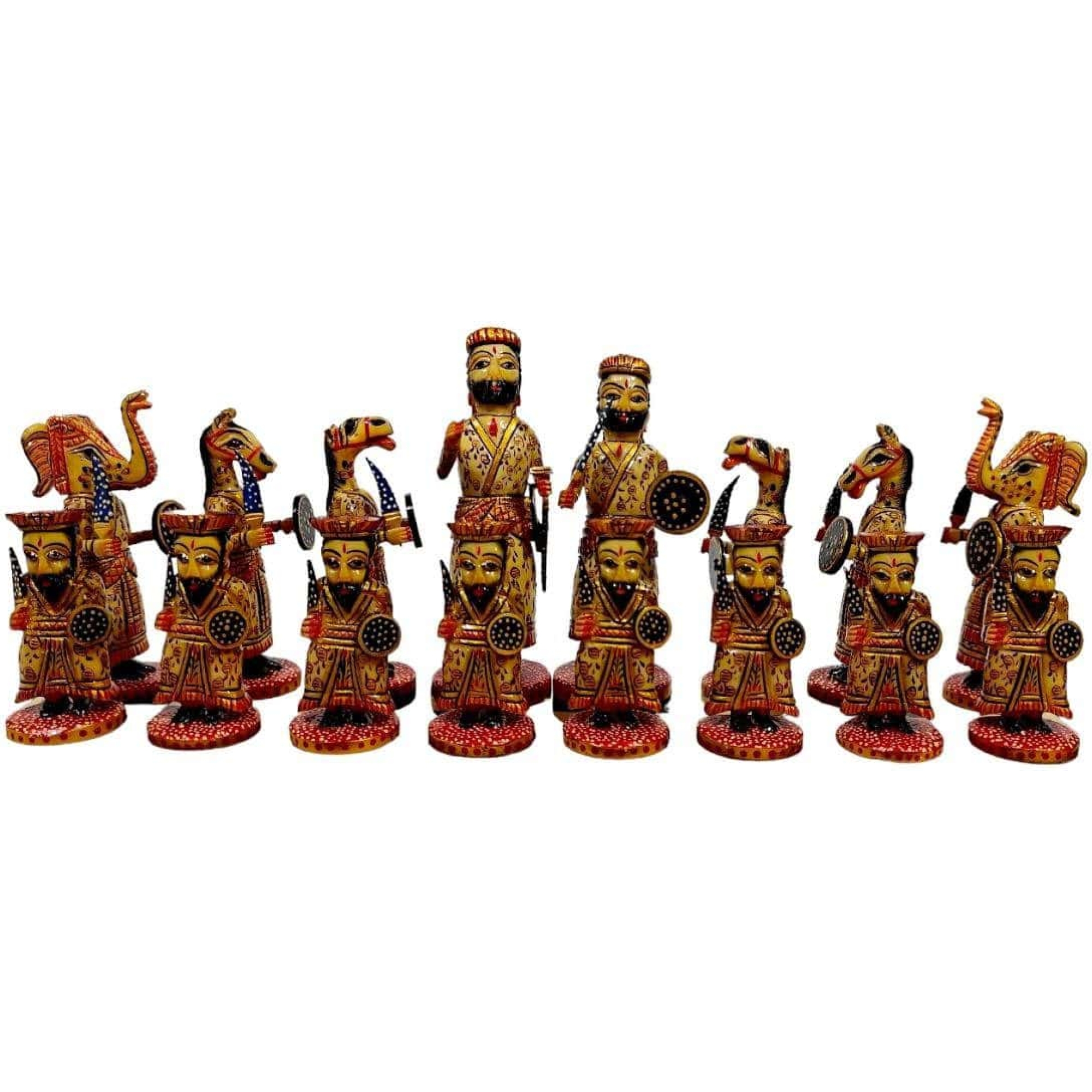 Maharaja chess set king queen chess set painted