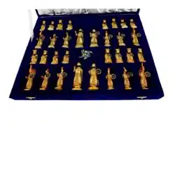 bone chess pieces in vulvate storage chess box