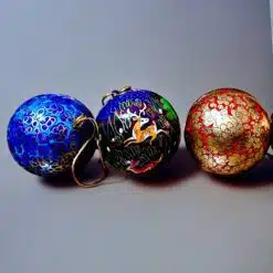 Hand painted balls deer and flower design painting multicolor red blue gold colors