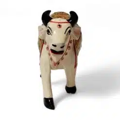 wood cow face