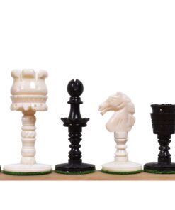 bone chess pieces black and white