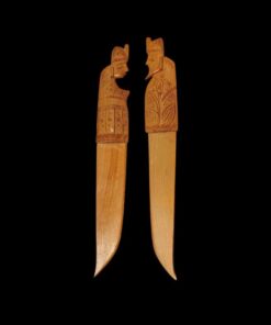 wooden letter opener king queen theme