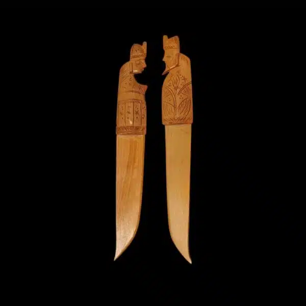 wooden letter opener king queen theme