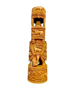 Carved Wooden Totem Sculpture