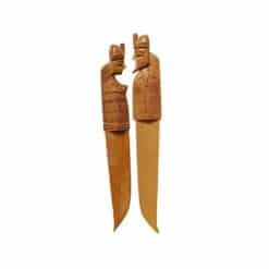 Ceremonial Wooden Knife With Human Figures