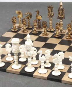 Elegant Animal Themed Chess Set