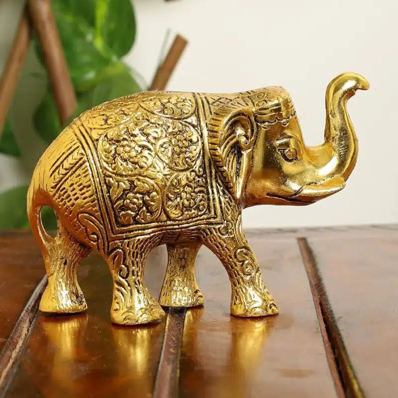Metal elephant statue