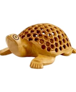 hand carved jali work tortoise figurines